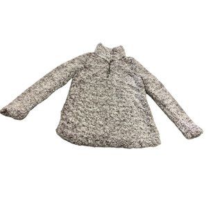 Blooming Jelly Women's Warm Sweater Half Zip Pullover Sweatshirt Faux Fur